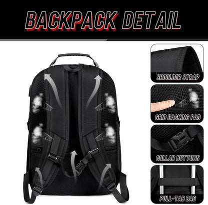 Z-MGKISS 18.4 Large Travel Backpack, USB Computer Bagpack Fits 18.4 Inch Laptop, Business Backpack for Men, TSA Flight Approved, Laptop Backpacks, Black