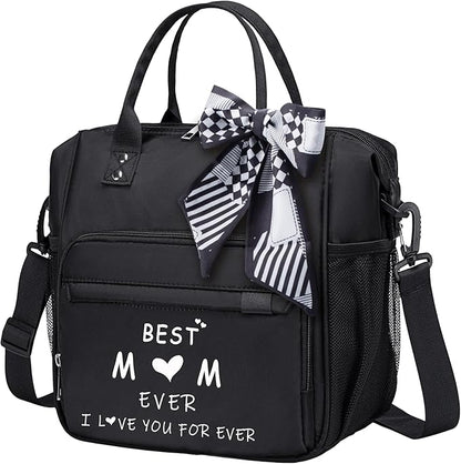 TuErCao Mom Lunch Bag Useful Unique Mother's Day & Birthday Gifts from Daughter Son Husband Insulated Personalized Lunch Box for Work