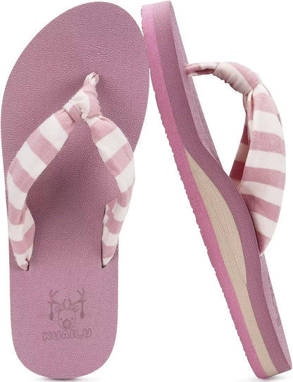 KuaiLu Flip Flops for Women with Arch Support Yoga Mat Comfortable Summer Beach Walking Thong Cushion Sandals Slip On Indoor Outdoor