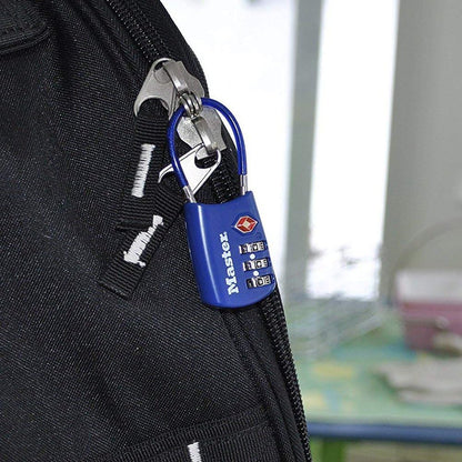 Master Lock Blue Set Your Own Combination TSA Approved Luggage Lock, Travel Zipper Padlock is Perfect for Suitcases, Bags, or Backpacks, 2 pk, 4688BLUEC2