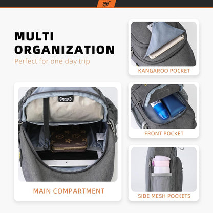 SKYSPER Sling Bag RFID Crossbody Sling Backpack Cross Body Shoulder Bag Travel Hiking Daypack for Women Men