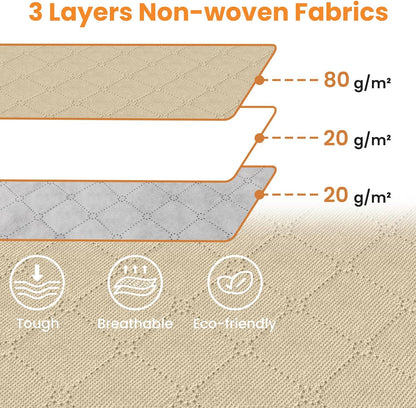 Fab totes 24 Gallons Clothes Storage, Foldable Thick Fabric Blanket Storage Bags, Containers for Organizing Bedroom, Closet, Clothing, Comforter, Organization with Handle (10 Pack,Beige)