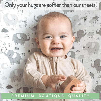 Travel Crib Fitted Sheets for Baby Bjorn, Guava Lotus Travel Crib and 24 x 42 Inch Travel Light Playard Mattress – Snuggly Soft 100% Jersey Cotton – 2 Pack