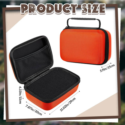 EVA Hard Case with Customizable Foam Protective EVA Carrying Case Shockproof Outdoor for Camera, Digital Products, Electronic Instruments with Knife(Orange,11 x 7.8 x 4.3 Inch)