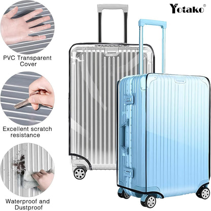 Yotako Clear PVC Suitcase Cover Protectors 28 Inch Luggage Cover for Wheeled Suitcase 28''