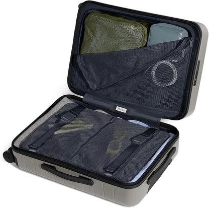 Away Bigger Carry-On Luggage, Lightweight Hardside Large Suitcase with Spinner Wheels, TSA Lock, Airline Approved, Cloud Gray