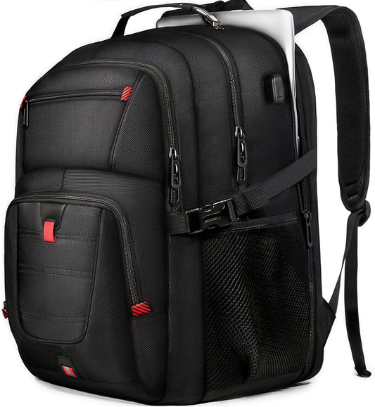 Z-MGKISS Travel Backpack, 50L Extra Large Travel Laptop Backpack, Travel Backpack for Men Women with TSA Airline Approved Bussiness Backpack, Black