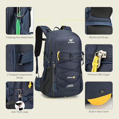 SKYSPER Hiking Backpack for Men Women, 35L Travel Backpack Waterproof Camping Backpack Outdoor Lightweight Daypack