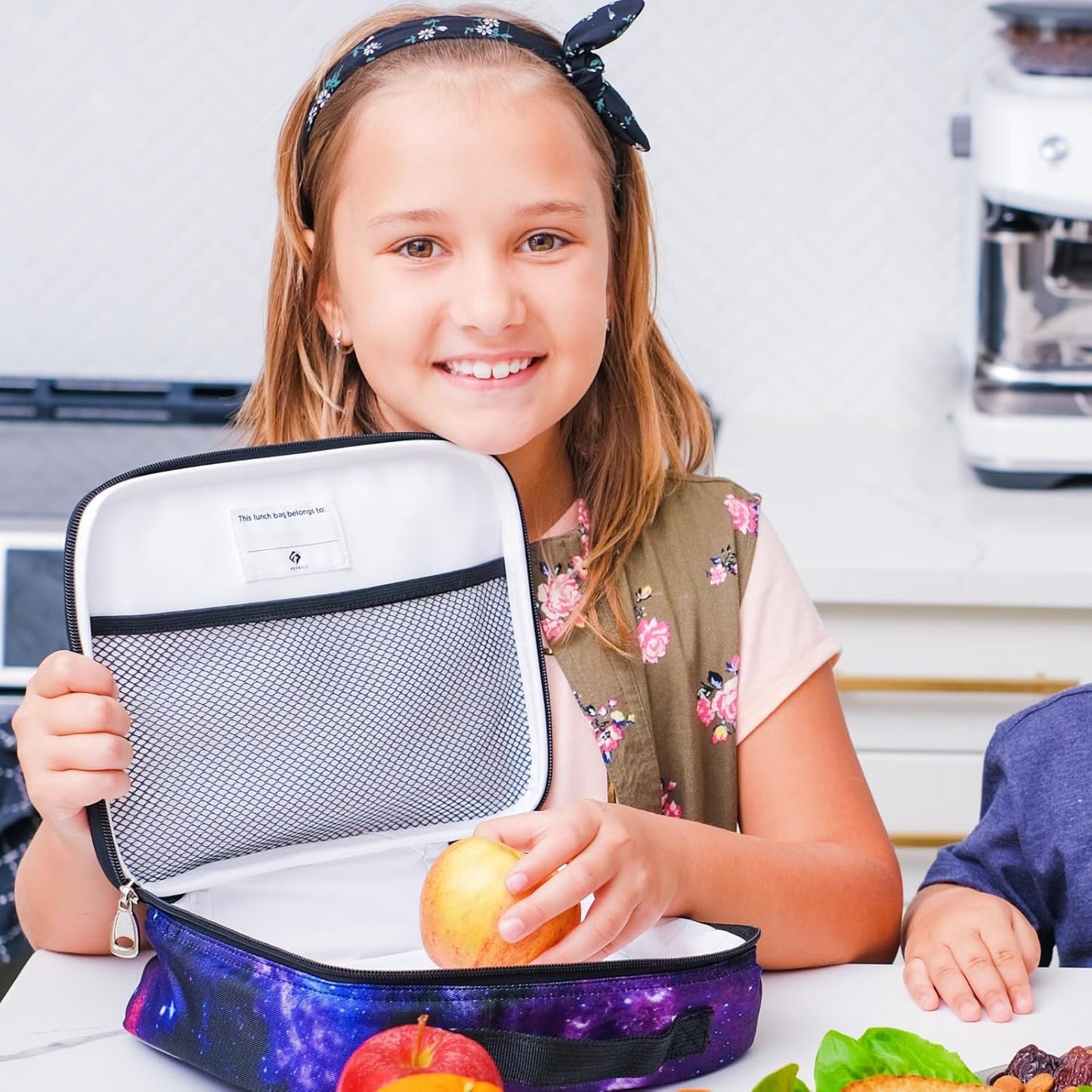 Fenrici Lunch Box for Boys, Kids Insulated Lunch Bag, Soft Sided Compartments, Spacious, BPA Free, Food Safe, 10.8in x 8.5in x 2.8in, Shark, Camo