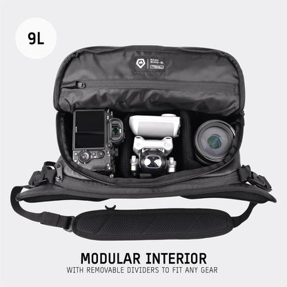 WANDRD ROGUE V1 9L Sling: Compact Camera Sling and Crossbody Bag with Fast Access, 3-Way Carry– Lightweight Everyday Bag Great for Travel, Photography, and Daily Use (Black)