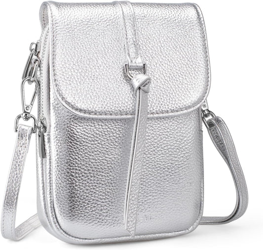 befen Genuine Leather Small Crossbody Bags for Women, Multi Pocket Cell Phone Crossbody Purse with RFID Blocking Card Slots