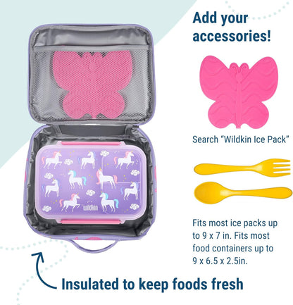 Wildkin Kids Insulated Lunch Box – Durable and Reusable for School & Travel - Paisley