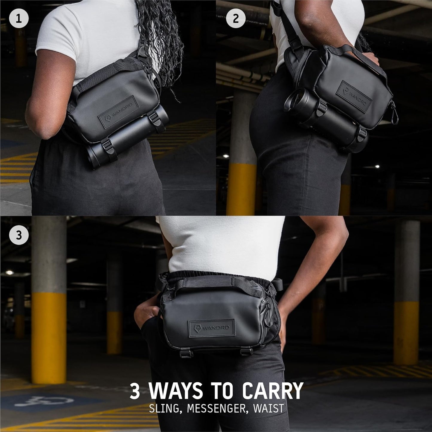 WANDRD ROGUE V1 6L Sling: Compact Camera Sling and Crossbody Bag with Fast Access, 3-Way Carry– Lightweight Everyday Bag Great for Travel, Photography, and Daily Use (Dallol Yellow)