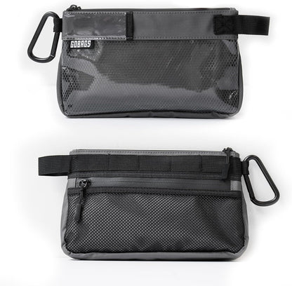 GOBAGS Production Zipper Bags - Electronics & Camera Accessories Bag - Cable organizer, Gear Accessory Pouch, Travel Camera Essentials (Small, Gray)