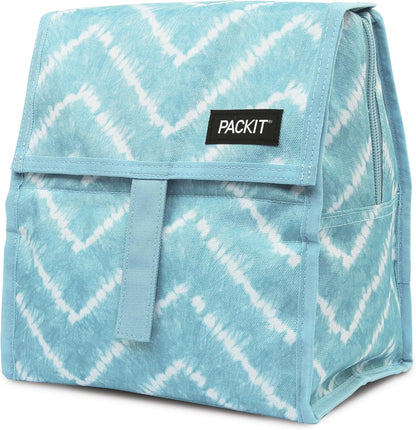 Freezable Lunch Bag, Aqua Tie Dye