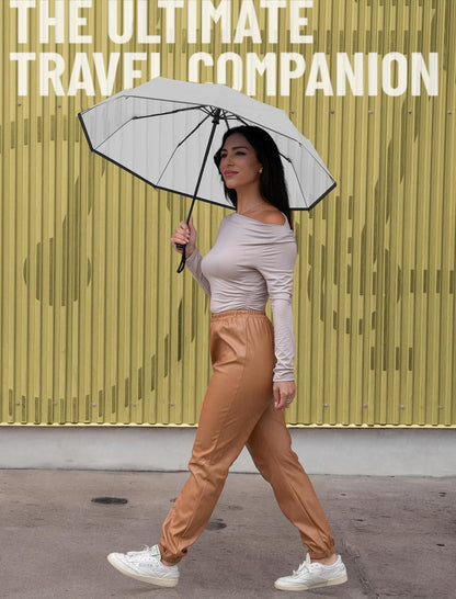 REPEL Windproof Travel Umbrella - Compact & Withstands Winds up to 85MPH , Strongest Premium Auto Folding Umbrella for Rain and Sun - Durable, Light & Portable for Women & Men , Fits Backpack & Cars