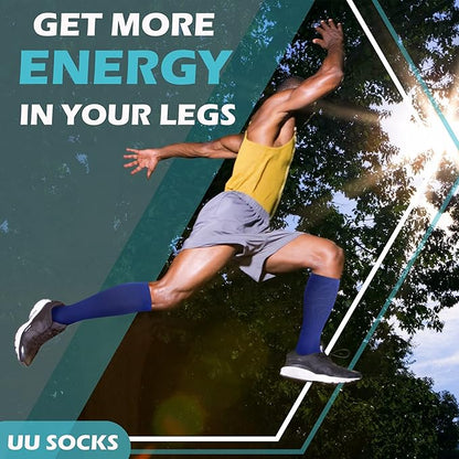 Medical Compression Socks for Women and Men 3 Pairs 20-30 mmHg Knee High Christmas Compression Stockings Circulation Best for Running Athletic Nurses