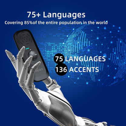 Peiko 136 Language Translation Device, Two-Way Real-time AI Voice Instant Online Translator, Mini Tech Gadget, Offline Translation, Learning Travel and Business Communication