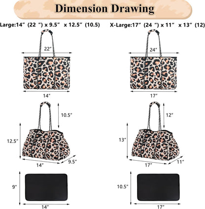 QOGiR Neoprene Multipurpose Beach Bag Tote with Inner Zipper Pocket … … … …