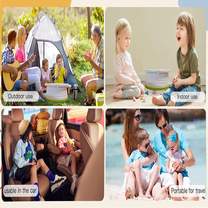 SunnySmile Portable Toilet for Kids,Portable Potty Seat for Toddler Travel,Travel Potty with Travel Bag, Applicable to Camping, Indoor/Outdoor Use, Includes 75 Replacement Bags