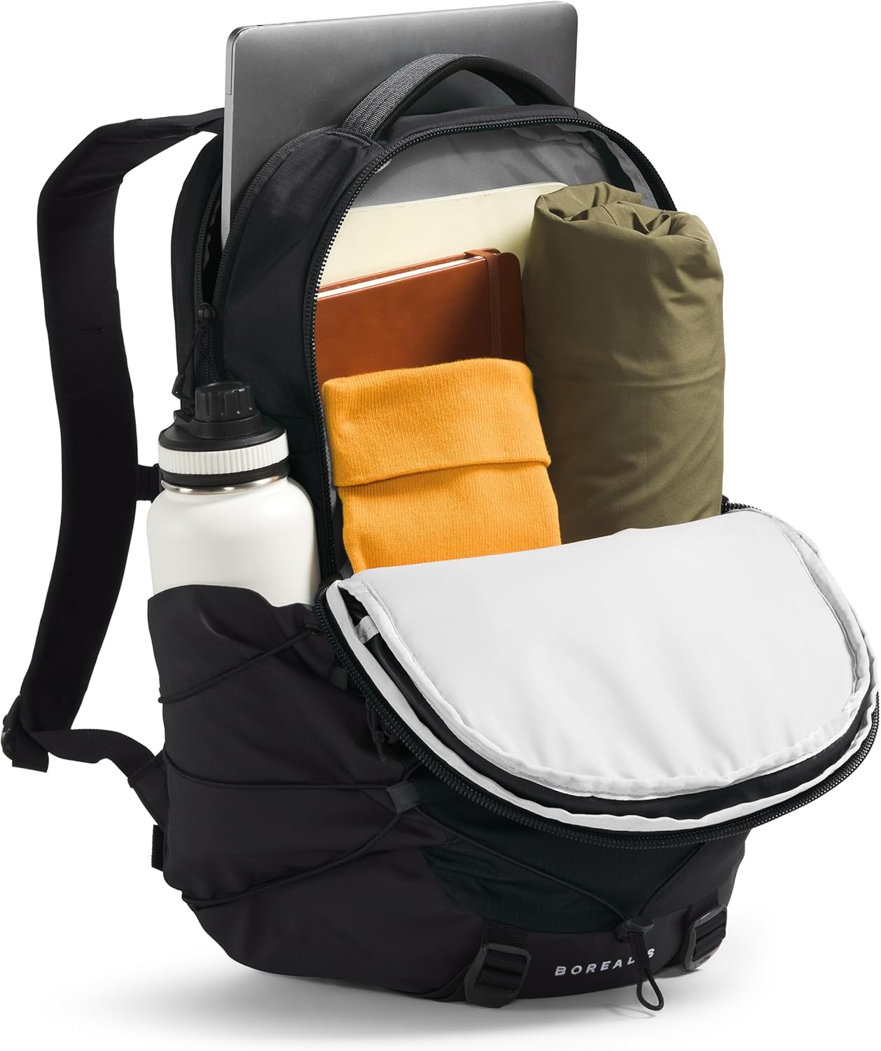 THE NORTH FACE Borealis Commuter Laptop Backpack | Water Repellent Finish, 16" Laptop Sleeve, Large Main Compartment for Everyday Carry, TNF Black/TNF Black-NPF, One Size