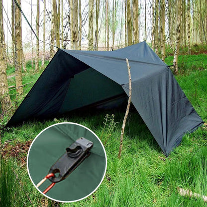 KALINCO Waterproof Camping Tarp, 10X12FT Hammock Rain Fly Tent Tarp, Multifunctional Tent Footprint, Lightweight and Compact for Backpacking, Hiking (Green-10X12FT)
