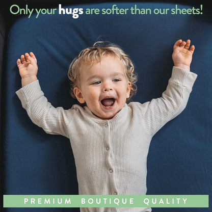 Pack and Play Sheets Fitted – Compatible with 4moms Breeze Plus Playard and Other Large Playpen Mattress – Snuggly Soft 100% Jersey Cotton – Cream + Brown – 2 Pack