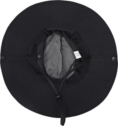Womens Summer Sun Hat Beach Hat Wide Brim Outdoor UV Protection Hat Foldable Cool Mesh Ponytail Bucket Hat