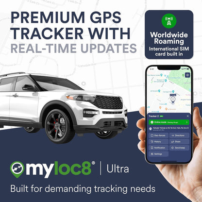 Ultra GPS Tracker for Vehicles – Rugged, Waterproof, Hidden GPS Car Tracker Device for Vehicles, Trucks - 4G LTE, Real-Time Updates, 9 Months Battery Life - (Subscription Required)