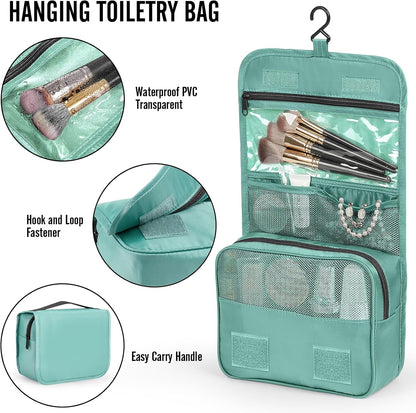 Veken 8 Set Packing Cubes for Travel Essentials, Suitcase Organizer Bags in 4 Sizes, Carry-On Luggage Accessories with Large Laundry & Hanging Toiletry Bag, Must-Have for Airplane, Road Trip & Camping