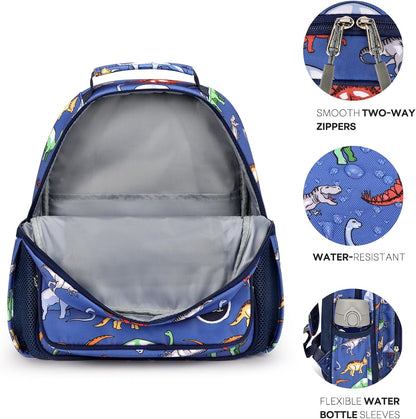 mibasies Toddler Backpack for Boys 2-4: Cute Kids Backpacks Boys - Preschool Kindergarten Backpack - Dinosaur MidnightBlue