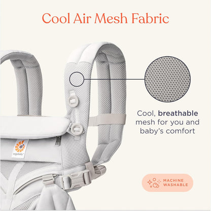 Ergobaby Omni Classic Baby Carrier Newborn to Toddler - Breathable Baby Carriers for Summer - All-Position Carrier with Lumbar Support (7-45 Pounds), Mesh, Oxford Blue