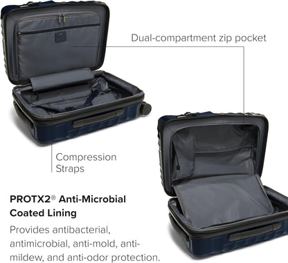 TUMI - 19 Degree International Expandable 4 Wheeled Carry-On - Hard Shell Suitcase - 21.8" X 14.0" X 9.0" - Navy