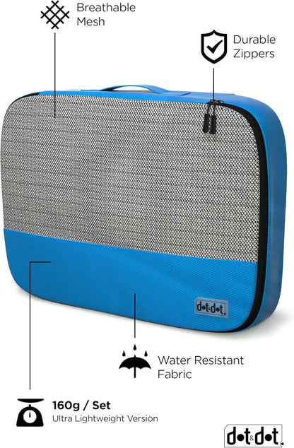 5pc Large Packing Cubes for Suitcases - Travel Packing Organizers for Carry on Suitcase - Luggage Packing Cubes for Travel - Set of Packing Bags for Suitcases