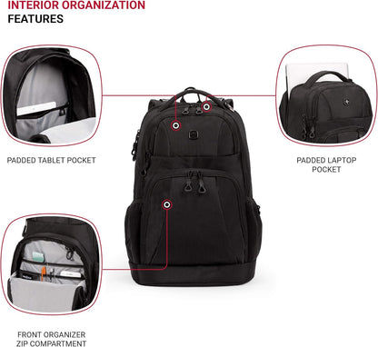 SwissGear 5698 Laptop Backpack, Black, 17-Inch