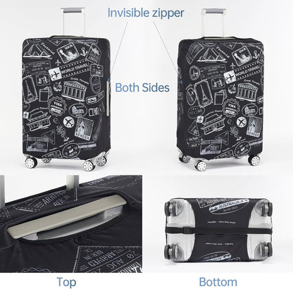TRAVELKIN more than travel Luggage Covers For Suitcase Tsa Approved,Suitcase Cover Protector Fit 18-32 Inch Luggage