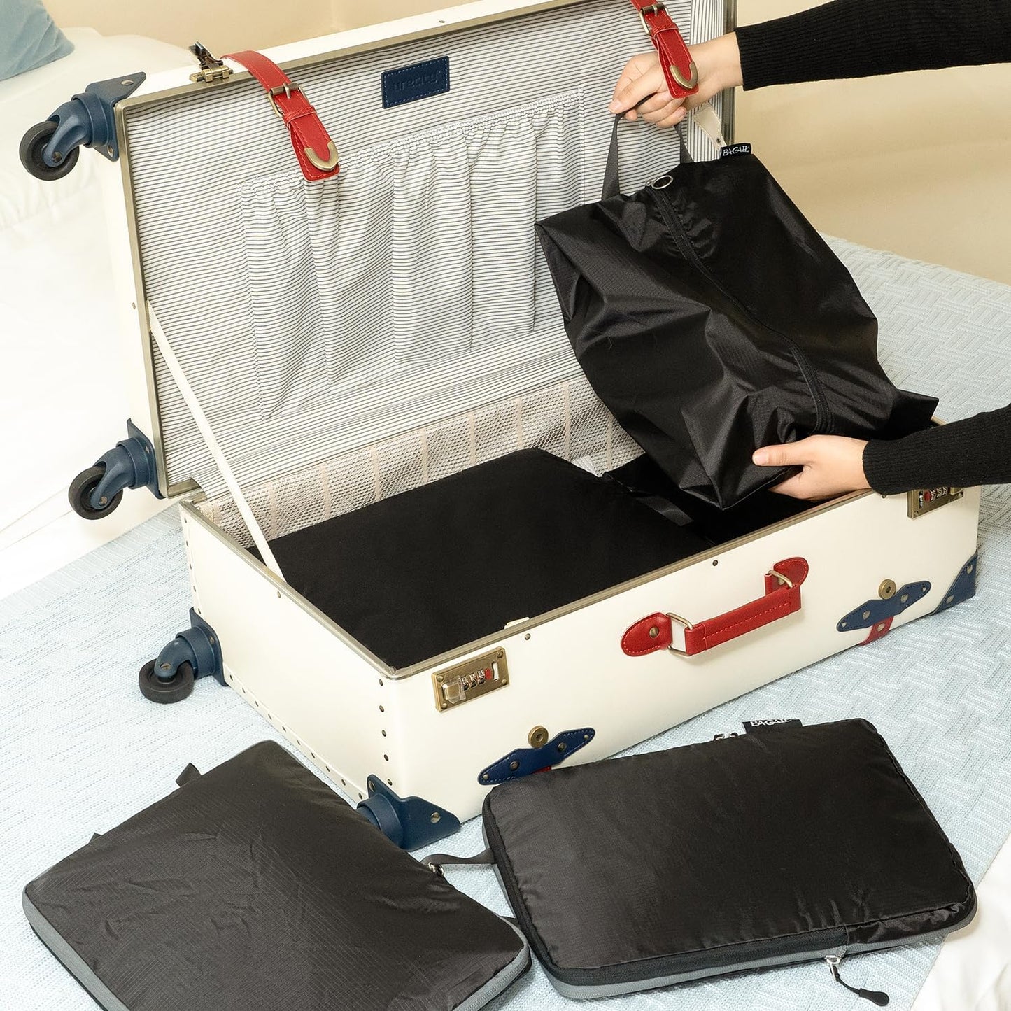 BAGAIL 6 Set Ultralight Compression Packing Cubes Packing Organizer for Travel Accessories Luggage Suitcase Backpack