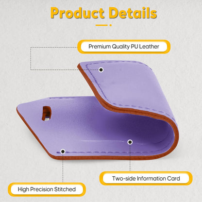 Travelambo Luggage Tags for Suitcases Faux Leather Privacy Protection 20 Pack Bag Tags Travel Accessories Essential, Classic Purple