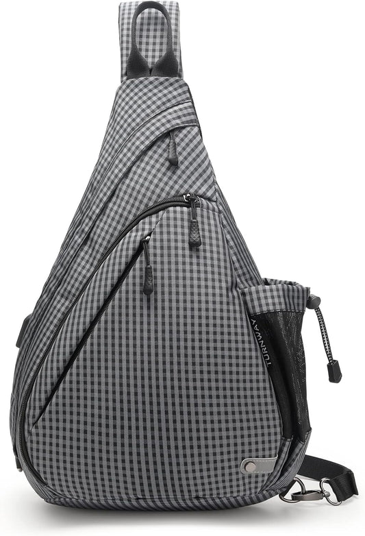 Water-Proof Sling bag/Crossbody Backpack/Shoulder Bag with USB Charging Port for Travel, Hiking, Cycling, Camping
