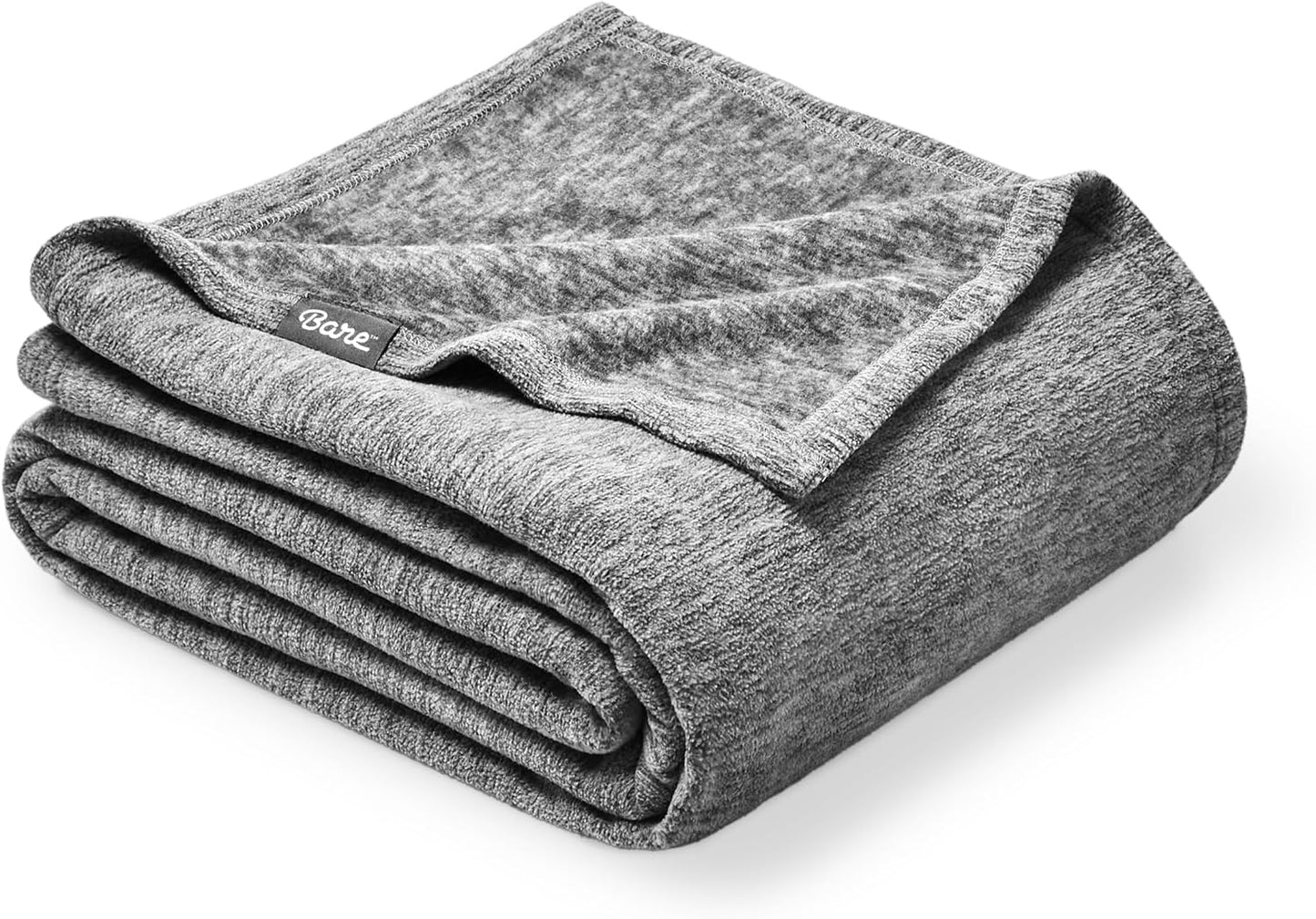 Bare Home Polar Fleece Blanket - King Blanket - Heathered Light Grey - Warm & Cozy - Premium Fleece - Throw for Bed, Camping, and Travel - Lightweight (King, Heathered Light Grey)