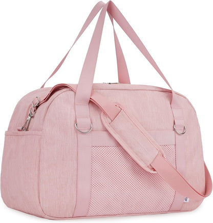 Narwey For Spirit Airlines Personal Item Bag 18x14x8, Small Duffle Bag for Travel, Duffel Bag for Traveling, Carry on Bag for Airplanes Underseat Overnight for Women and Men (Pink)