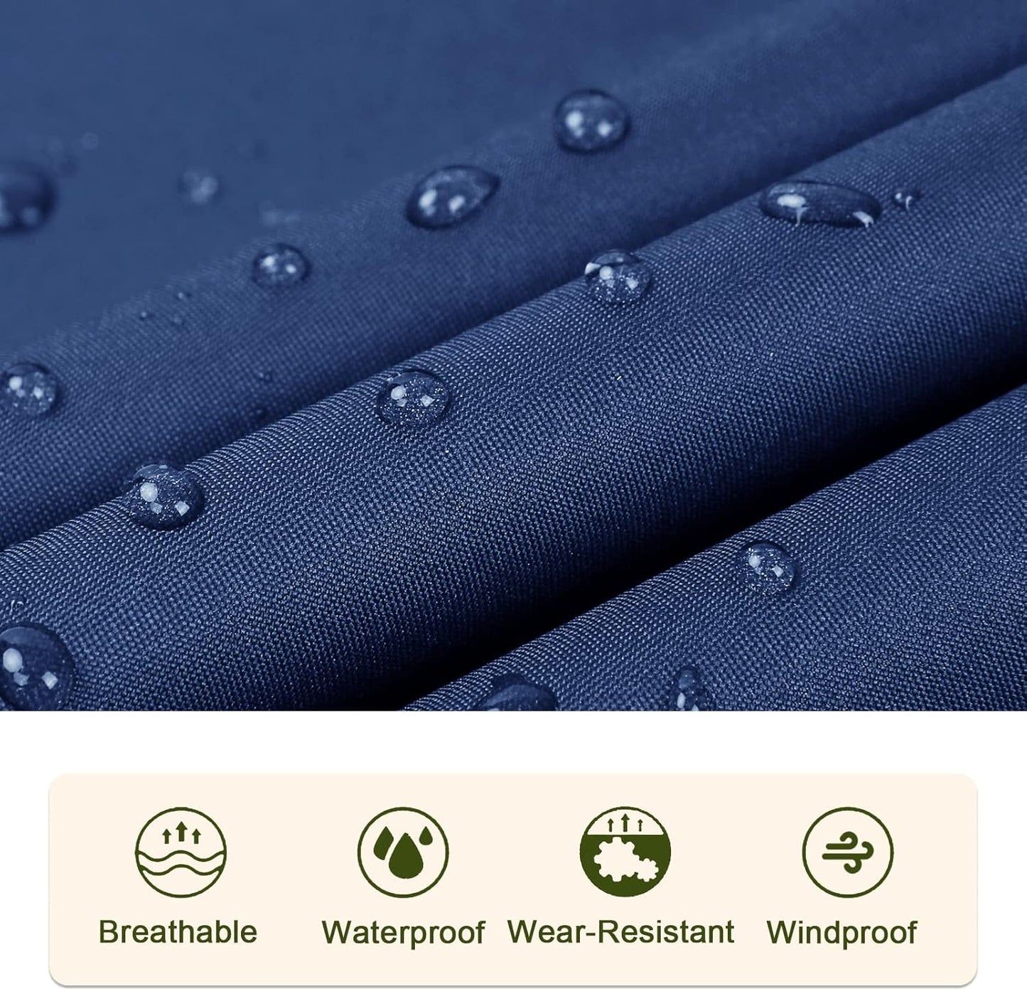 SaphiRose Rain Poncho Jacket Coat Hooded for Adults with Pockets