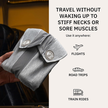 trtl Pillow Plus - Plane Neck Pillow for Traveling - Plane Pillow with Foam Padding for Head and Neck Support - Machine Washable - Waterproof Carry Bag