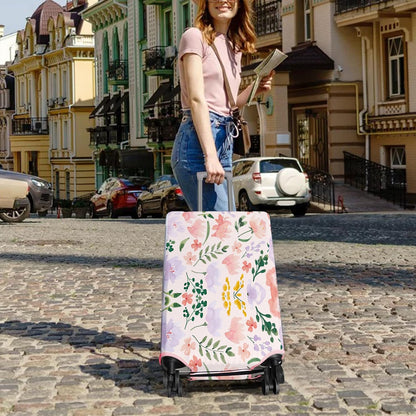 Travel Luggage Cover Suitcase Protector Fits 18-32 Inch Wheel Covers PatternedTravel Related Items Flower Luggage Protector Elastic S
