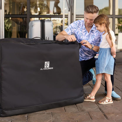 J.L. Childress Universal Stroller Travel Bag for Airplane - Fits Most Baby Strollers, Flying Essentials, Airport Accessories for Gate or Luggage Check, AirTag Compatible - X-Large PLUS, Unpadded