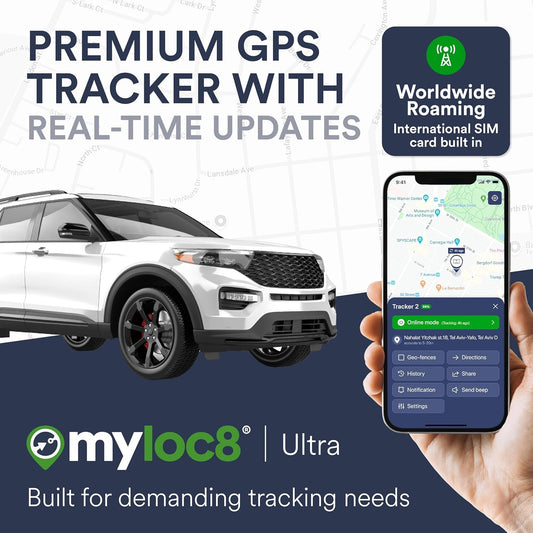 Ultra GPS Tracker for Vehicles – Rugged Waterproof GPS Locator for Cars, Trucks, Hidden Tracking Device, 4G LTE, Real-Time Updates, Long Battery Life (12-Mo Subscription Included)