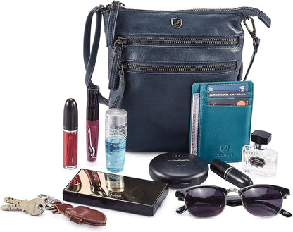 Crossbody Sling Bag for Women Small Real Leather Purse Vintage Travel Crossover Shoulder Bag Handmade