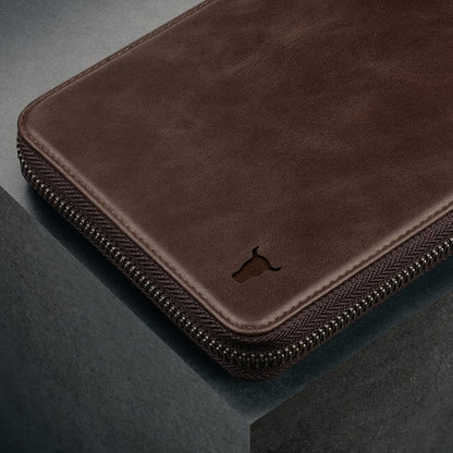 TORRO Travel Wallet – Genuine Leather Travel Organiser with Passport Holder and Detachable Cardholder