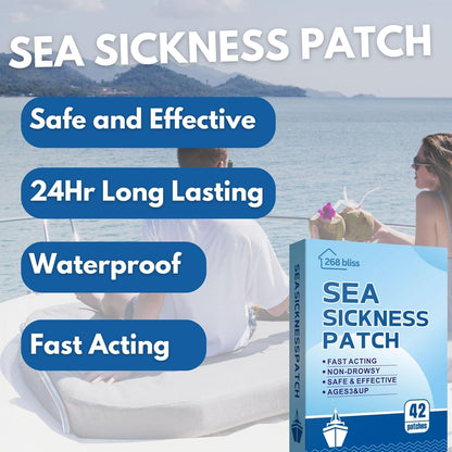 Sea Sickness Patch for Cruise - Cruise Must Haves - Cruise Ship Essentials for Carnival, Princess, Norwegian, Holland America, MSC & Major Cruise Lines-Travel Essentials for Adults and Kids