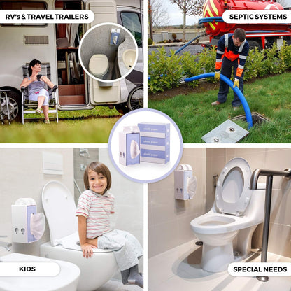 Toilet Paper Holder + 4 Boxes 320 Wipes Septic Safe Tube Free 4 Ply Soft RV Essential and Mom Approved for Travel Trailers Campers Marine Biodegradable Set Includes Self Adhesive